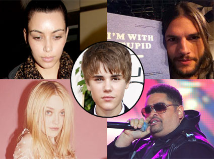 Ashton Kutcher, Kim Kardashian, Dakota Fanning, Heavy D, Justin Bieber Ashton Kutcher, Kim Kardashian, Dakota Fanning, Heavy D, Justin Bieber